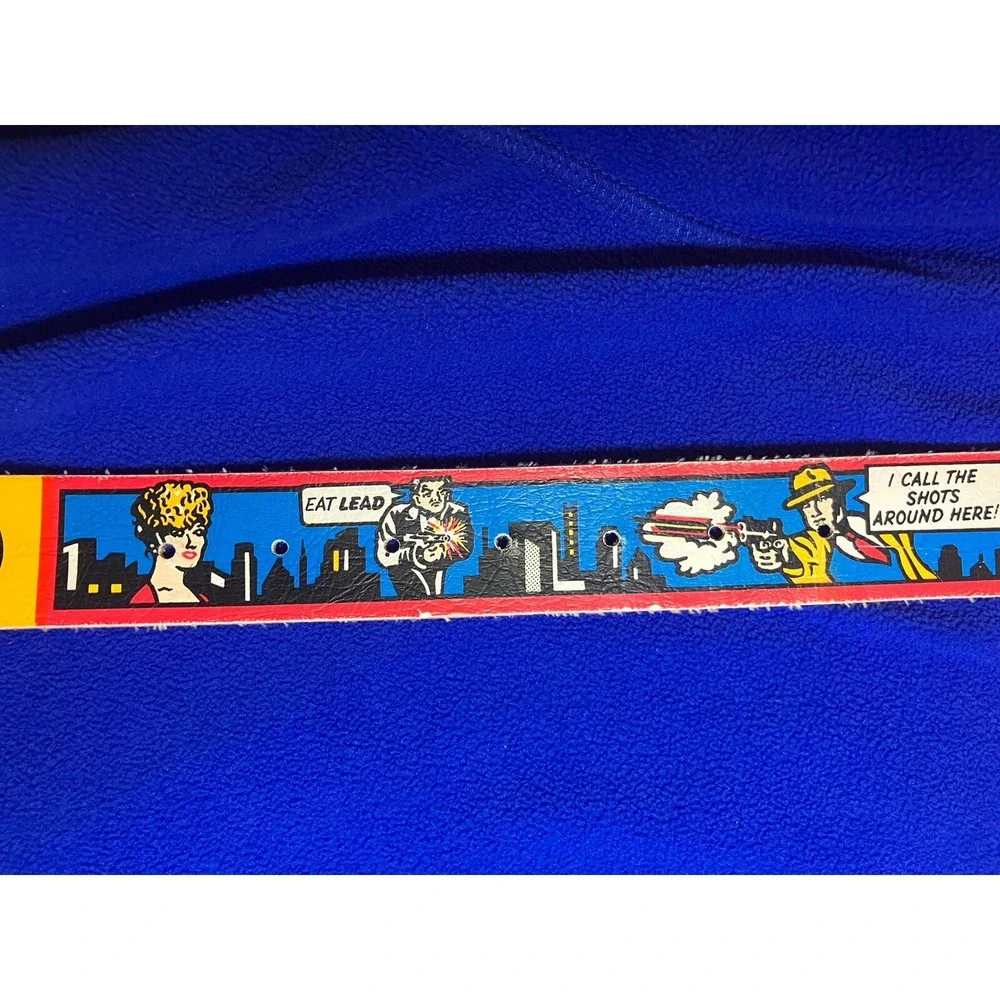 Vintage 1988 Walt Disney Dick Tracy Lee Leather Belt ‎ Size 20-22 Made in USA